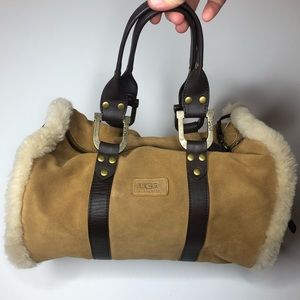Ugg Suede Barrel Satchel Bag